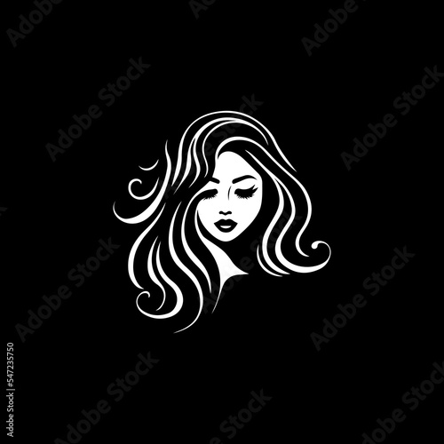 wavy hair logo , beauty salon logo, hair dresser logo , cosmetic logo