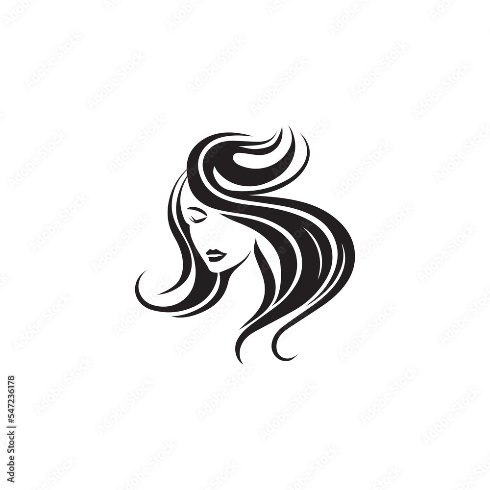 wavy hair logo , beauty salon logo, hair dresser logo , cosmetic logo wavy hair logo , beauty salon logo, hair dresser logo , cosmetic logo