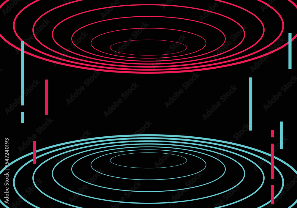 Abstract glitch TikTok background. Vector illustration. Abstract