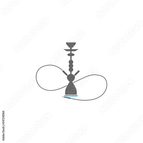 Black hookah icon isolated on a white background - concept of smoking