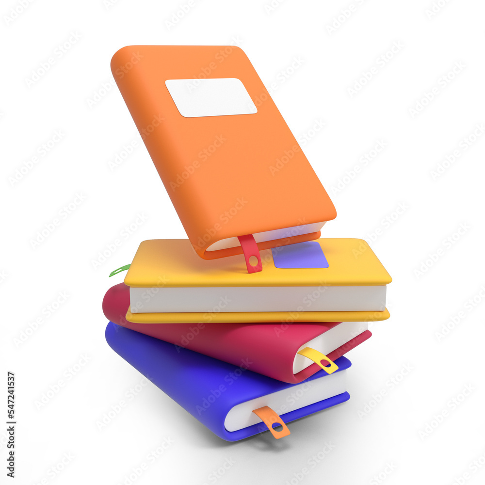 3d Books stack icon isolated 3d render illustration 3d Books stack icon isolated 3d render illustration