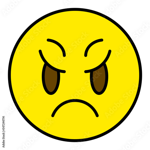 Scowl Filled Line Icon