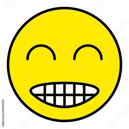 Grinning Filled Line Icon