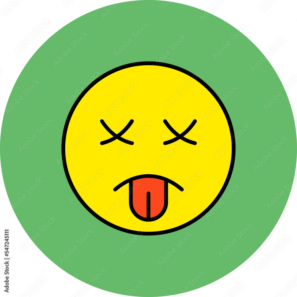 Knocked Out Multicolor Circle Filled Line Icon Knocked Out Multicolor Circle Filled Line Icon
