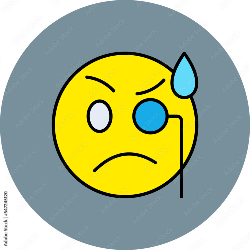 Fototapeta premium Monocle Multicolor Circle Filled Line Icon