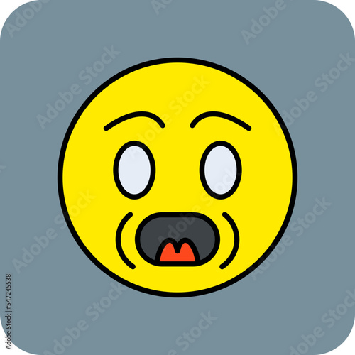 Yelling Multicolor Round Corner Filled Line Icon