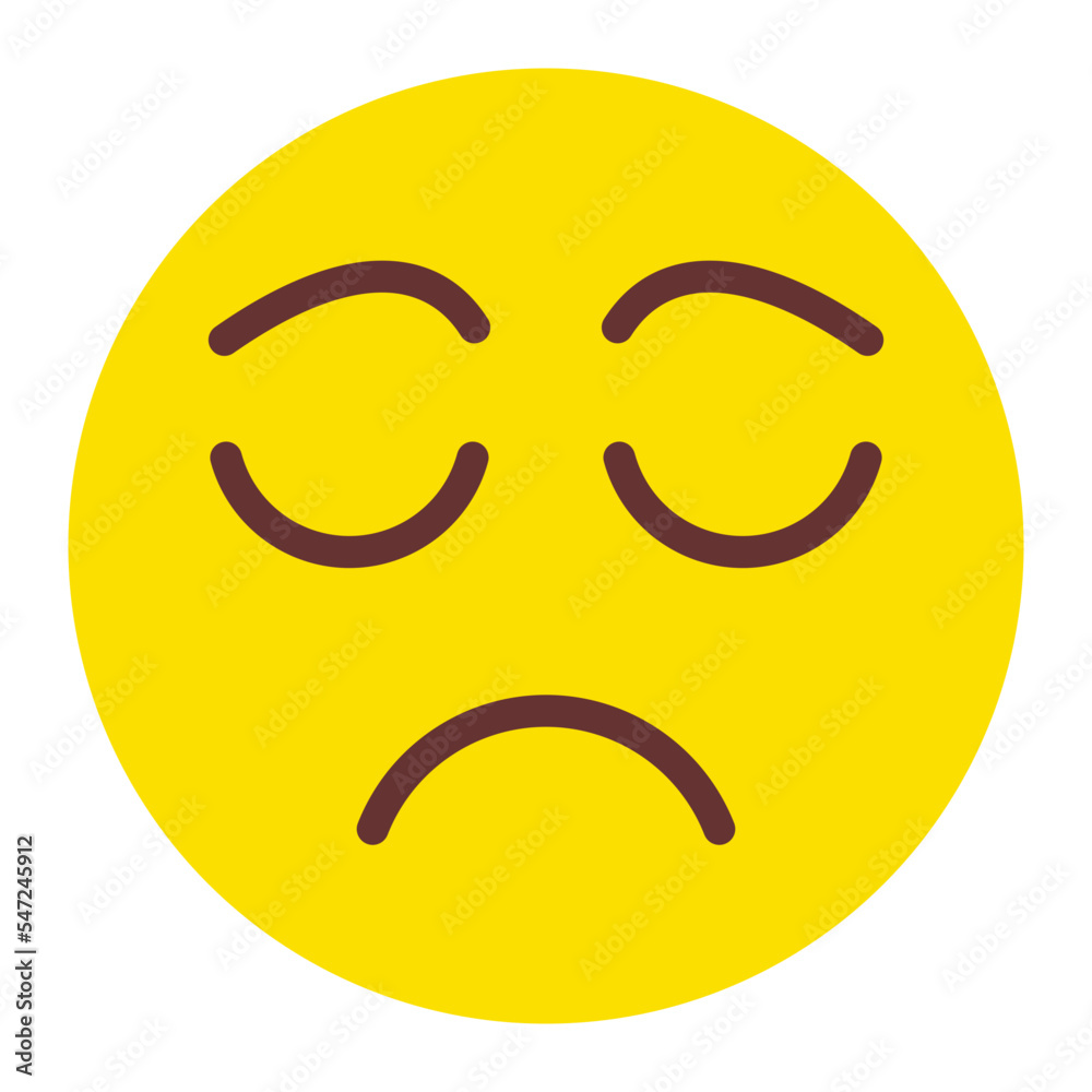 Fototapeta premium Sad Flat Icon