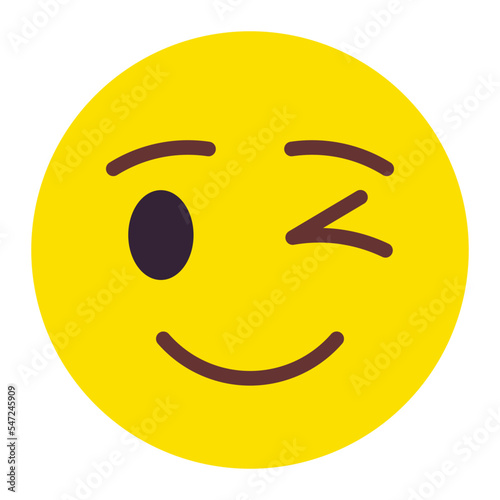 Wink Flat Icon