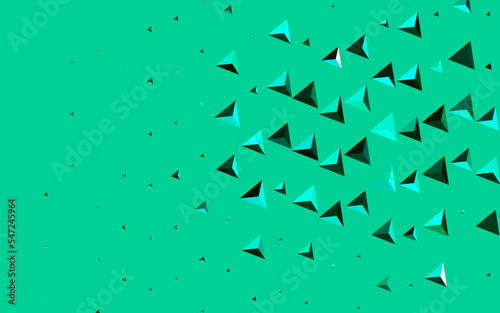 Dark Green vector backdrop with lines  triangles.