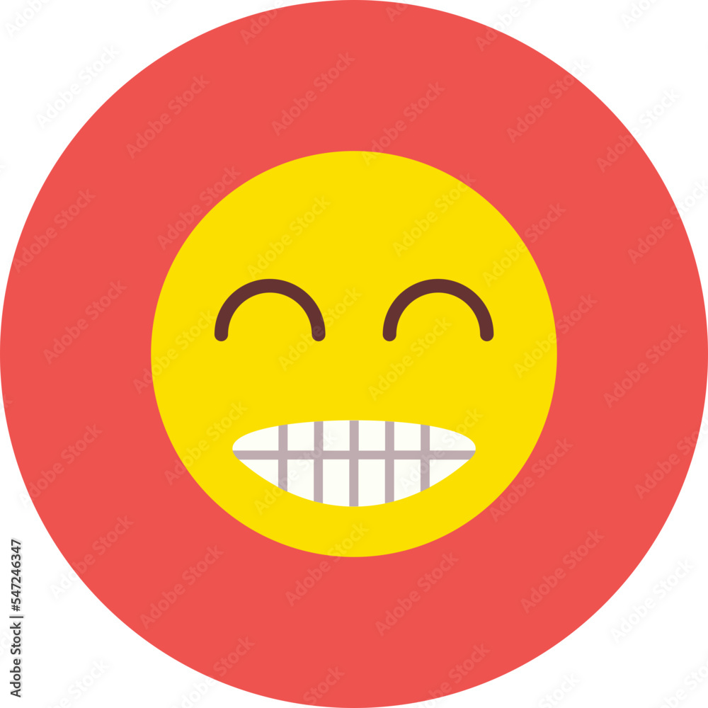Fototapeta premium Grinning Multicolor Circle Flat Icon