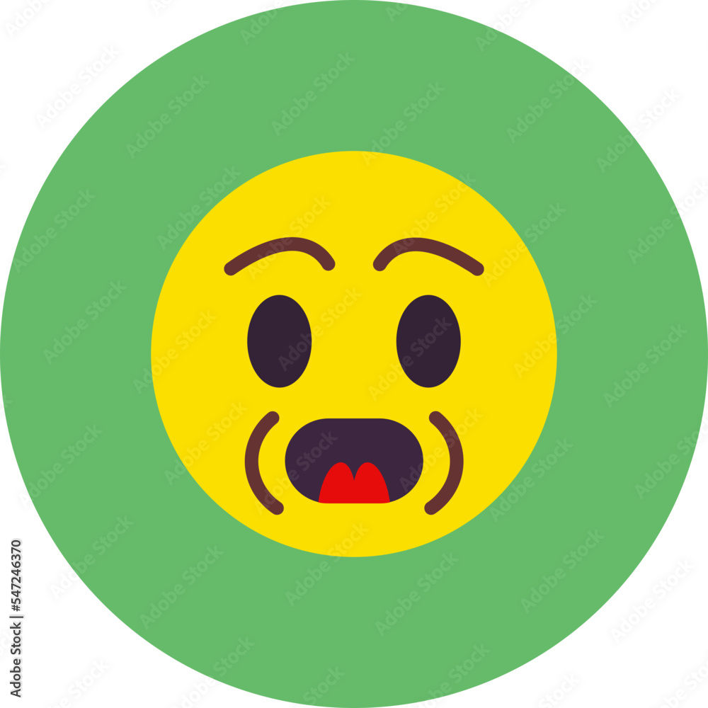 Fototapeta premium Yelling Multicolor Circle Flat Icon