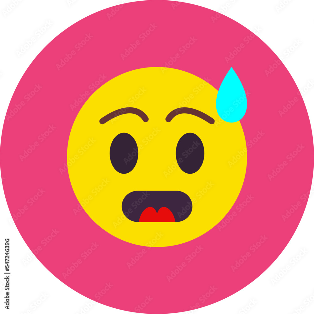 Fototapeta premium Surprised Multicolor Circle Flat Icon