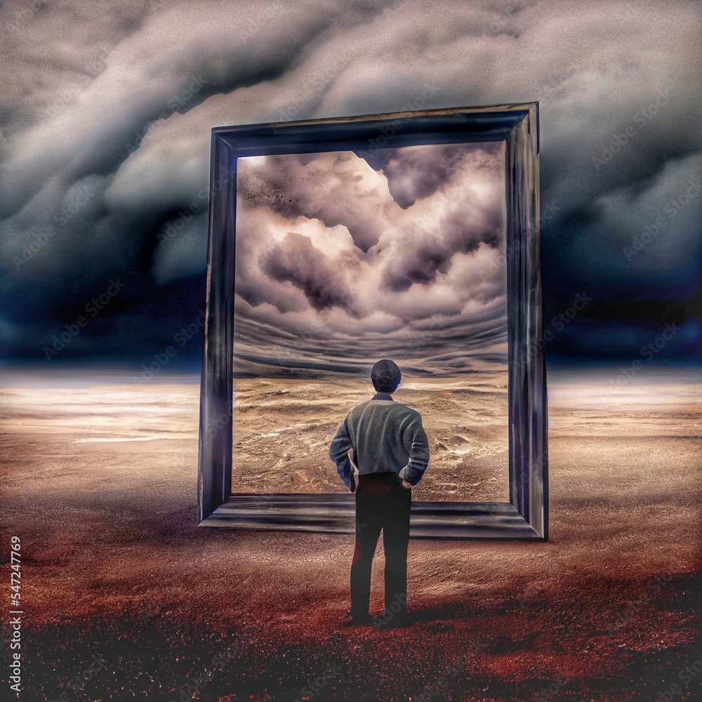 Midjourney abstract render of a portal to another dimension Stock ...