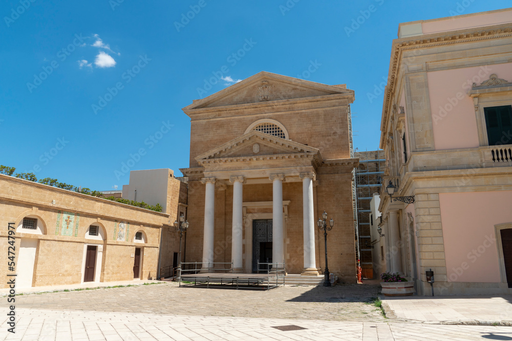 Obraz premium The beautiful city of Ugento in Puglia, Salento, Lecce, Italy Located along the Gulf of Taranto, Ugento is a referred to as a 