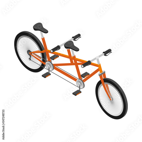 Isometric Bicycle Illustration