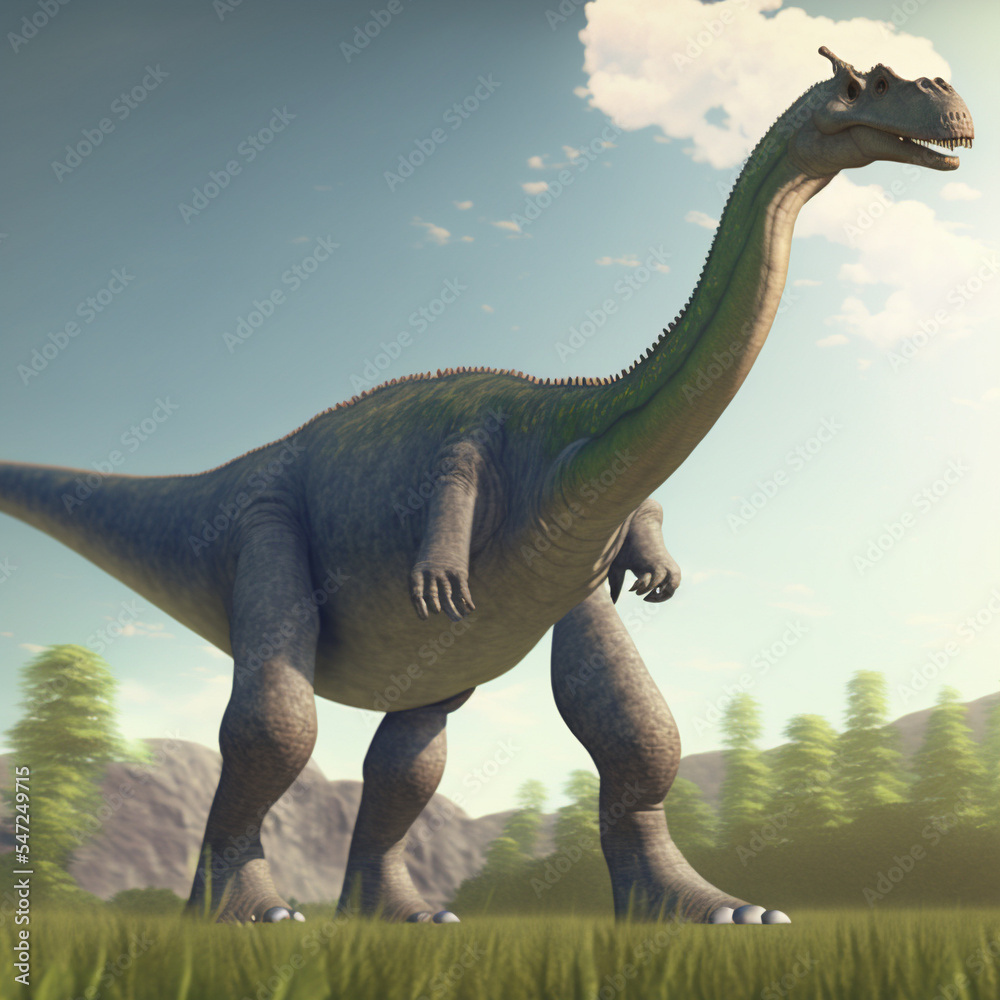Fototapeta premium An image of a 3d rendered dinosaur
