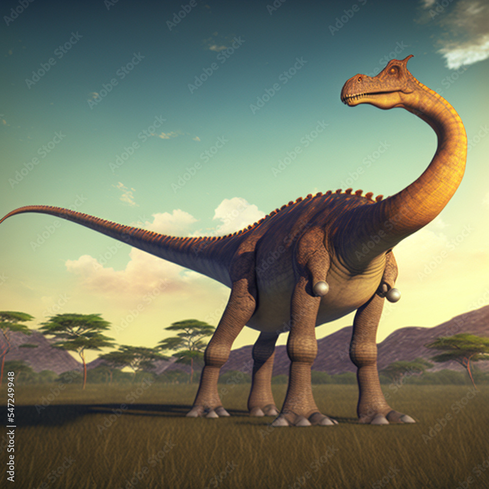 Fototapeta premium An image of a 3d rendered dinosaur