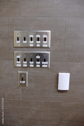light switches with labels