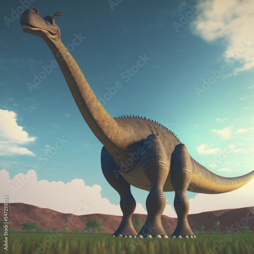 An image of a 3d rendered dinosaur