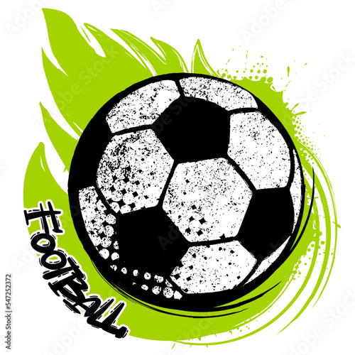 Football vector illustration for t-shirt. Sport print  for boy. Soccer game