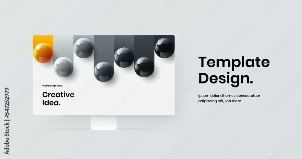 Clean display mockup landing page template. Isolated web banner vector design illustration. Clean display mockup landing page template. Isolated web banner vector design illustration.