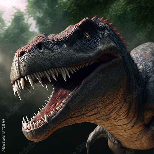 An image of a 3d rendered dinosaur