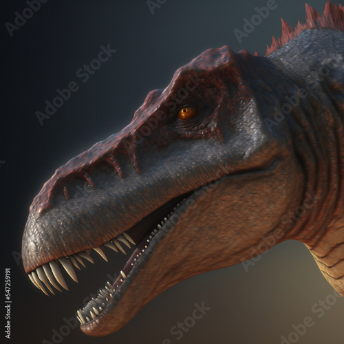 An image of a 3d rendered dinosaur