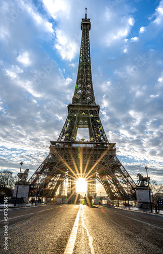 Eiffel tower at sunrise  © Viktor