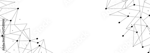 Black network. Abstract connection on white background. Network technology background with dots and lines for desktop. Ai background. Modern abstract concept. Line background, network technology