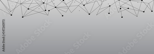 Black network. Abstract connection on gray background. Network technology background with dots and lines for desktop. Ai background. Modern abstract concept. Line background  network technology vector