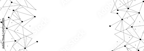 Black network. Abstract connection on white background. Network technology background with dots and lines for desktop. Ai background. Modern abstract concept. Line background, network technology