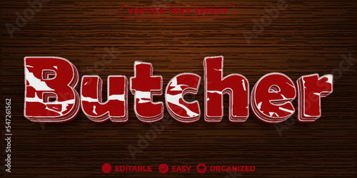 Butcher Text Effect,Fully Editable Font Text Effect