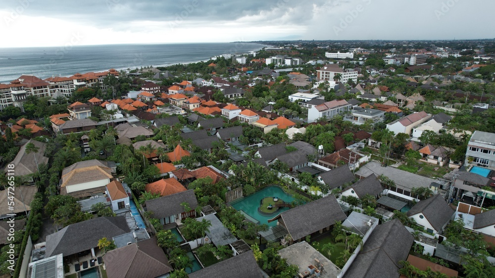 Bali, Indonesia - November 7, 2022: The Streets of Seminyak, Canggu, Kuta and Ubud
