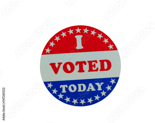 Single vote sticker on transparent background for United States election to illustrate voter rights 