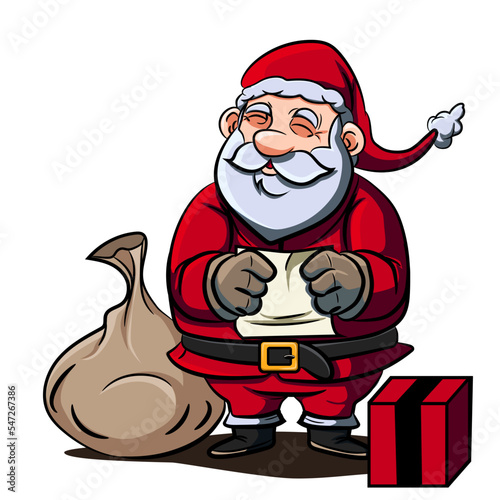 santa claus leyendo carta
