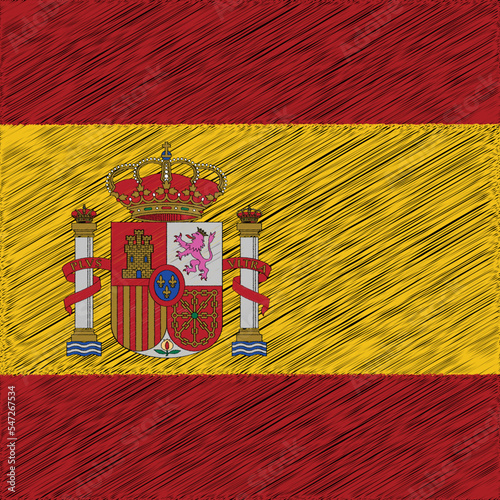 Spain National Day Map Design