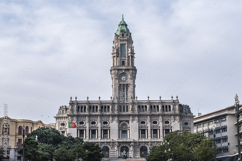 City Hall (Camara Municipal do Porto) in Porto, Portugal.