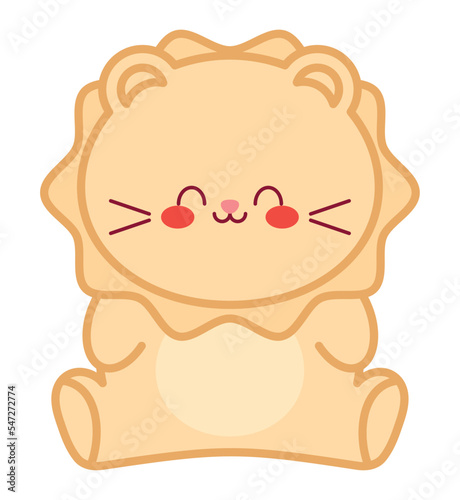 kawaii lion design