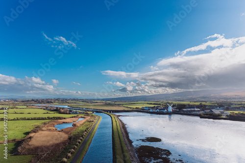 scenic view of Blennerville windmill on The Dingle peninsula in County Kerry, Ireland. High quality photo