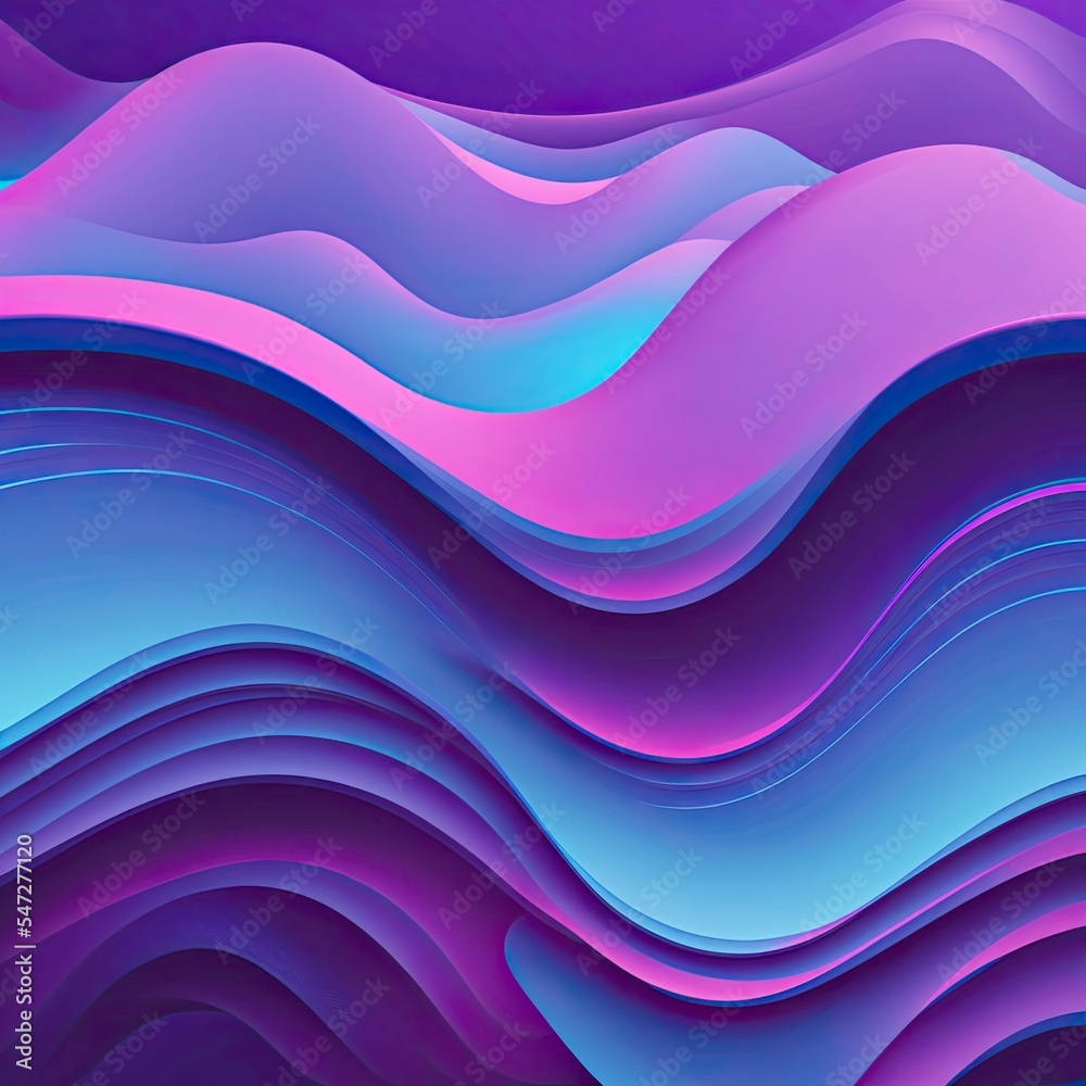Abstract blue and purple wave background. Motion and movement. Digital