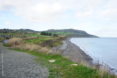 Cliff and Seashore of Bray Head Cliff Walk in Wicklow  Ireland