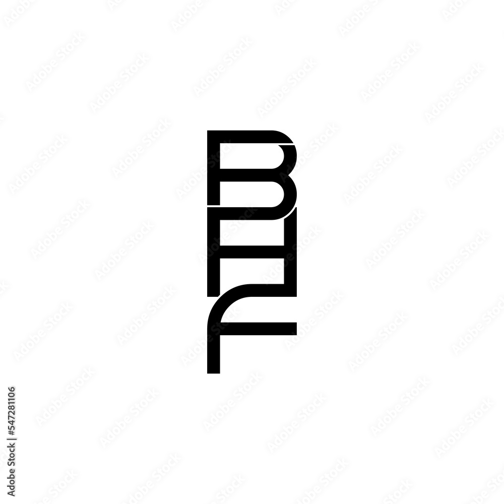 bhf letter initial monogram logo design bhf letter initial monogram logo design