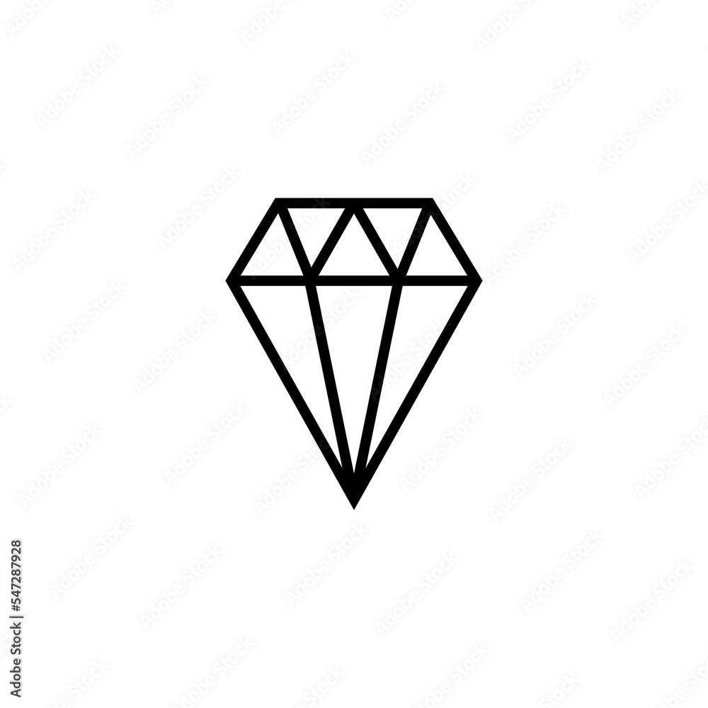 Diamond icon vector illustration. diamond gems sign and symbol Diamond icon vector illustration. diamond gems sign and symbol