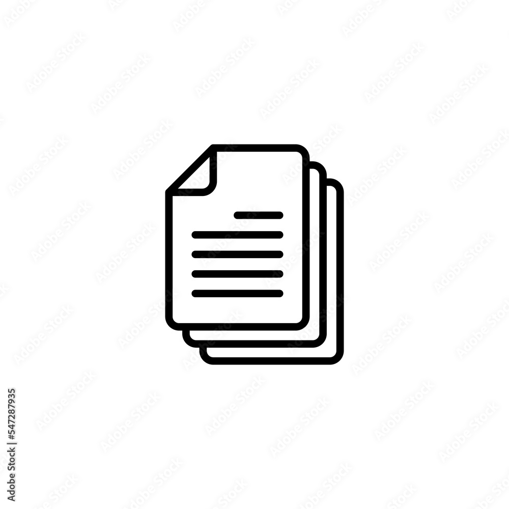 Fototapeta premium Document icon vector illustration. Paper sign and symbol. File Icon