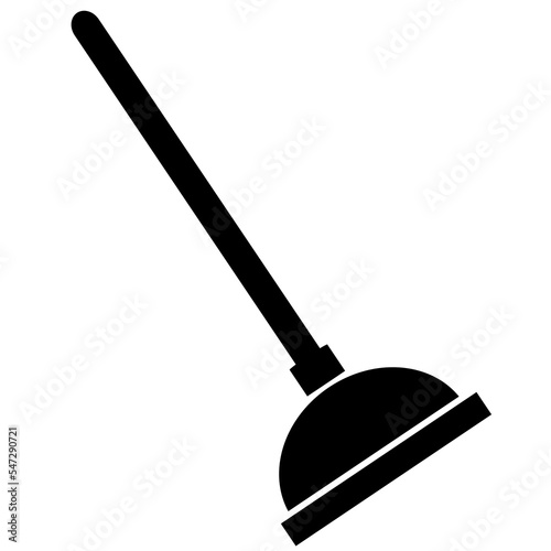 Plunger on isolated white background