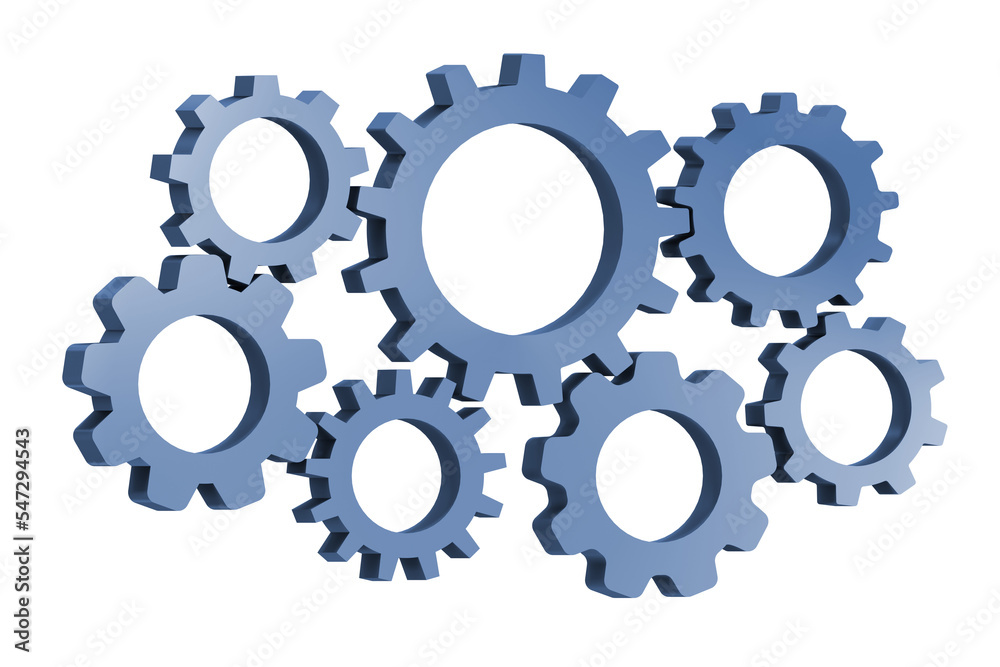 Cogwheels in the machinery and teamwork concept - 3d rendering Cogwheels in the machinery and teamwork concept - 3d rendering