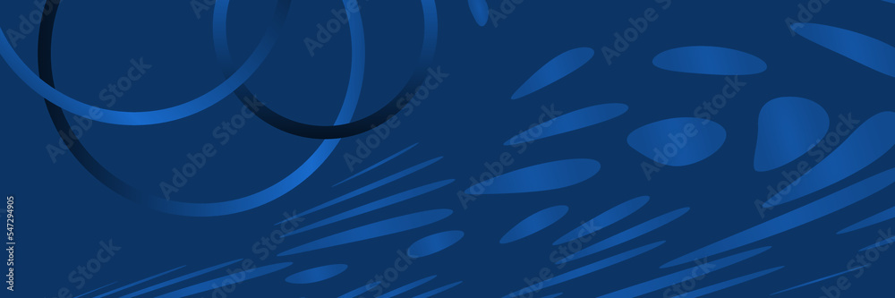 Obraz premium Minimal geometric background. Dark blue elements with fluid gradient.