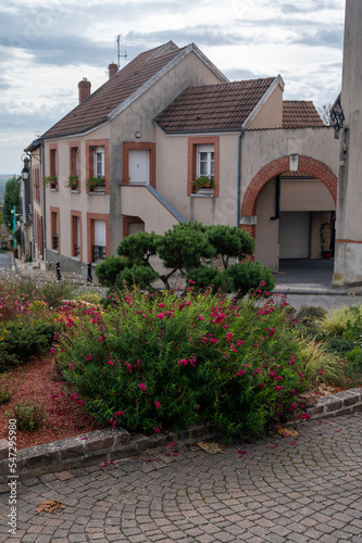 Beautiful French architecture in Champagne sparkling wine making town Hautvillers  Champagne  France