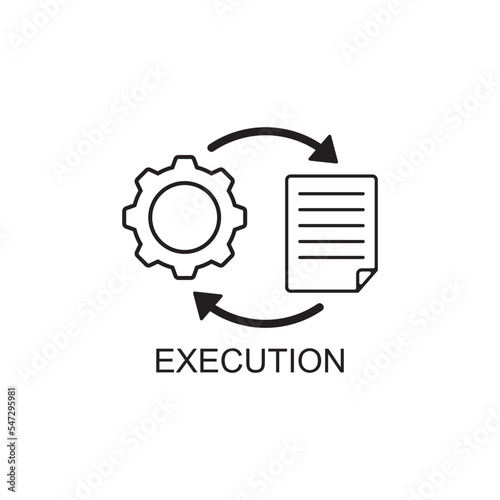 execution icon , technology icon vector