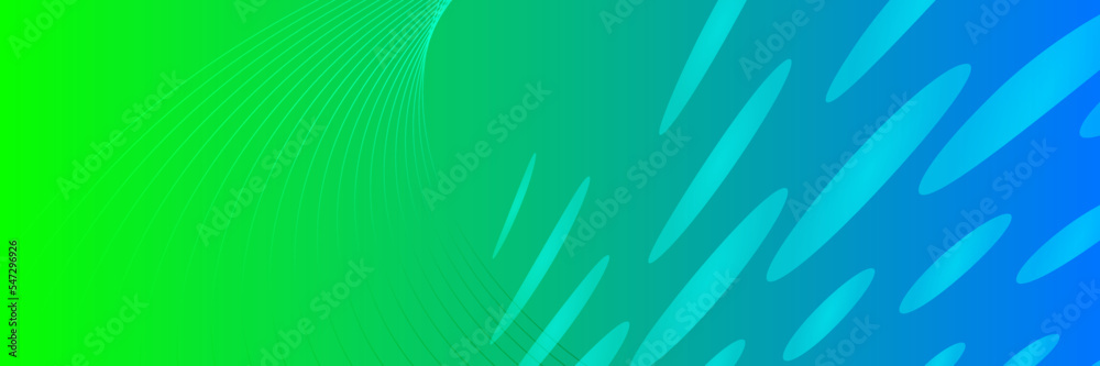 Fototapeta premium Abstract blue and green geometric background, vector illustration